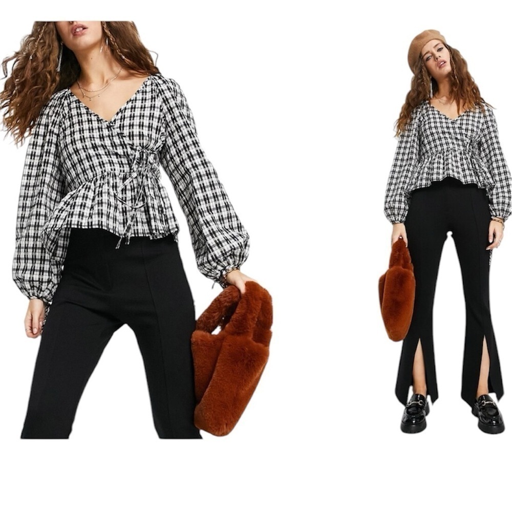 Topshop Peplum Top Size: 10 - Picture 2 of 12